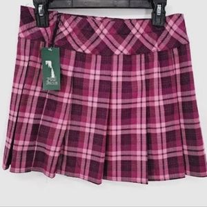 Wild Fable Purple Plaid Pleated Mini Skirt